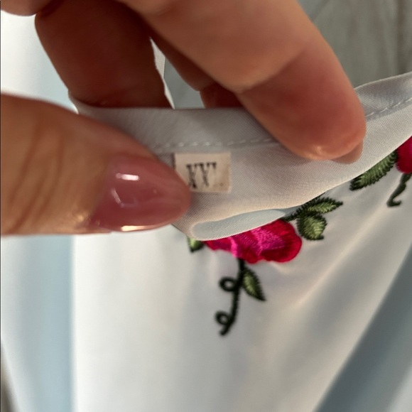 Silk blend Slip with Floral Embroidery vintage - Picture 3 of 9